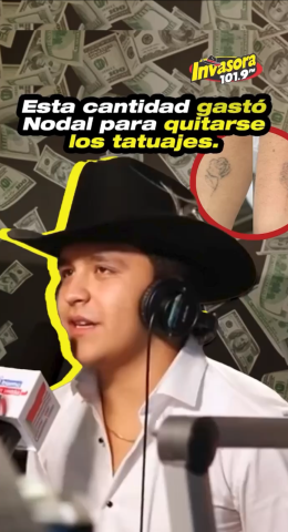 Lo que gast Nodal en quitarse los Tatuajes